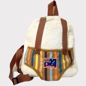 Vintage Australia Fleece Striped Pants Backpack